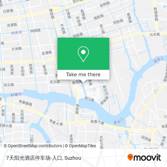 7天阳光酒店停车场-入口 map