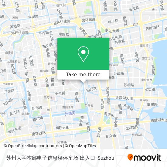 苏州大学本部电子信息楼停车场-出入口 map