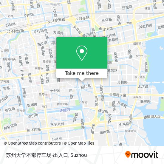 苏州大学本部停车场-出入口 map