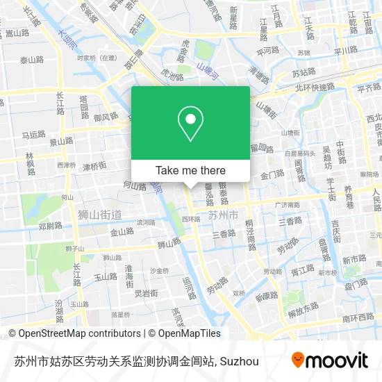 苏州市姑苏区劳动关系监测协调金阊站 map