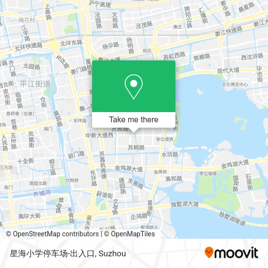 星海小学停车场-出入口 map