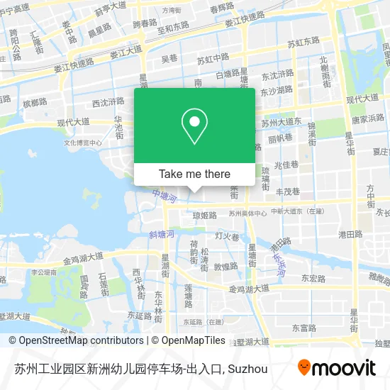 苏州工业园区新洲幼儿园停车场-出入口 map