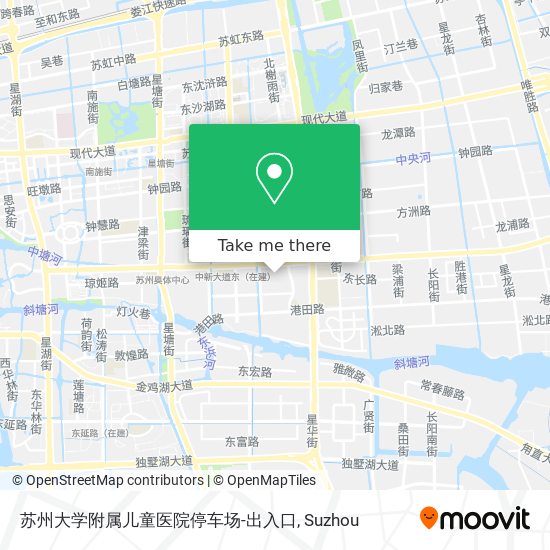 苏州大学附属儿童医院停车场-出入口 map