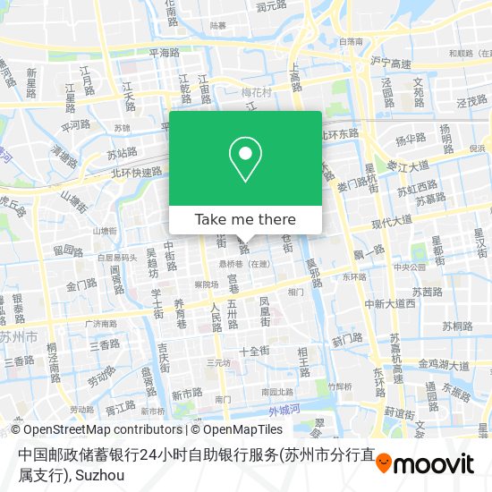 中国邮政储蓄银行24小时自助银行服务(苏州市分行直属支行) map