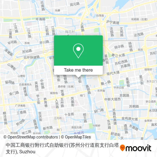 中国工商银行附行式自助银行(苏州分行道前支行白塔支行) map
