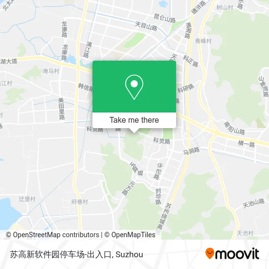苏高新软件园停车场-出入口 map