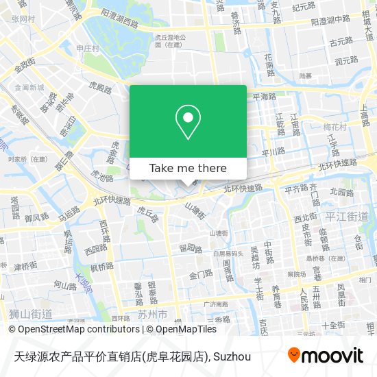 天绿源农产品平价直销店(虎阜花园店) map