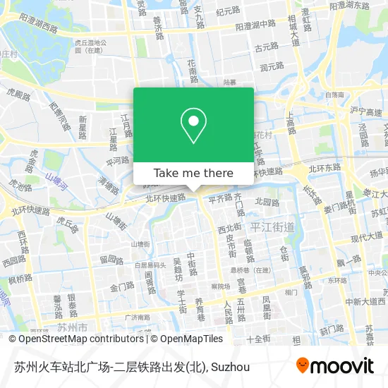 苏州火车站北广场-二层铁路出发 map