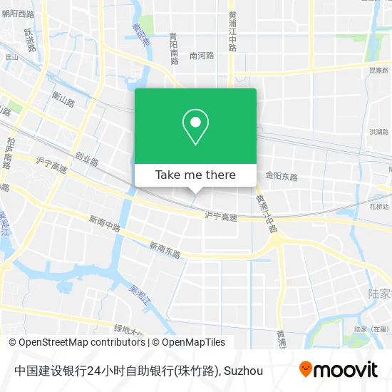 中国建设银行24小时自助银行(珠竹路) map