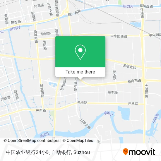 中国农业银行24小时自助银行 map
