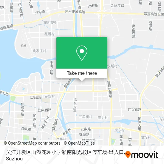 吴江开发区山湖花园小学淞南阳光校区停车场-出入口 map