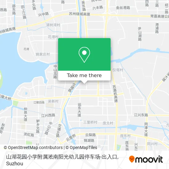 山湖花园小学附属淞南阳光幼儿园停车场-出入口 map