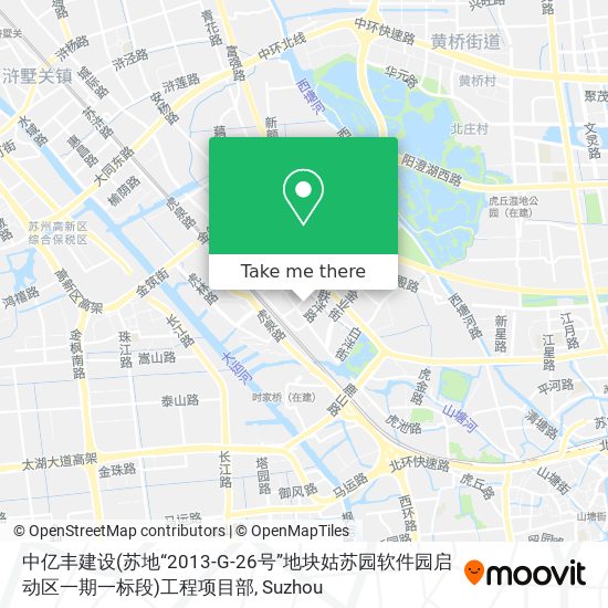 中亿丰建设(苏地“2013-G-26号”地块姑苏园软件园启动区一期一标段)工程项目部 map