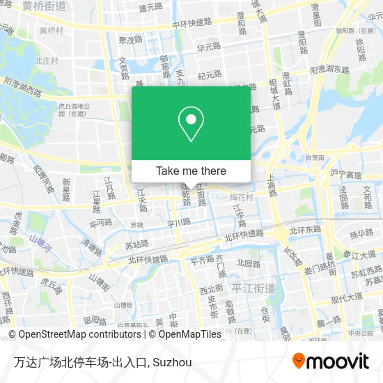 万达广场北停车场-出入口 map