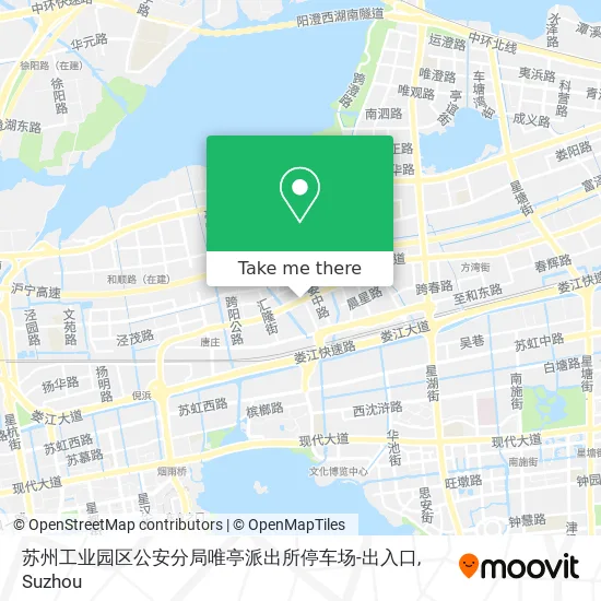苏州工业园区公安分局唯亭派出所停车场-出入口 map