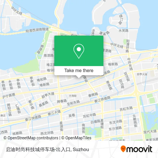 启迪时尚科技城停车场-出入口 map