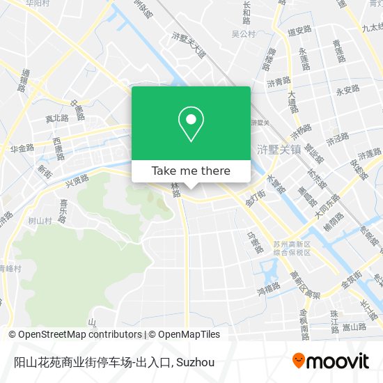 阳山花苑商业街停车场-出入口 map