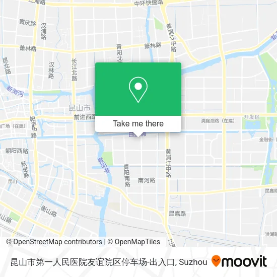 昆山市第一人民医院友谊院区停车场-出入口 map
