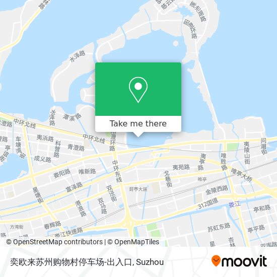 奕欧来苏州购物村停车场-出入口 map