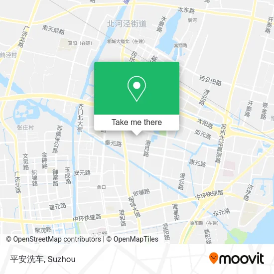 平安洗车 map