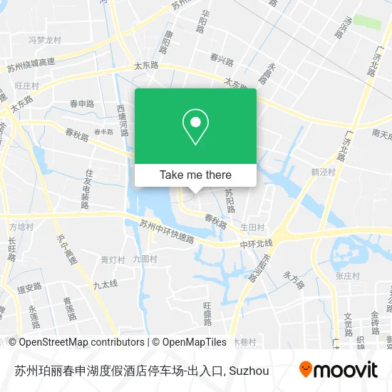 苏州珀丽春申湖度假酒店停车场-出入口 map