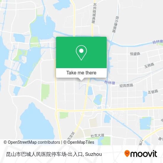 昆山市巴城人民医院停车场-出入口 map