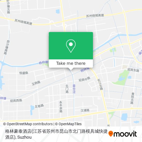 格林豪泰酒店(江苏省苏州市昆山市北门路模具城快捷酒店) map
