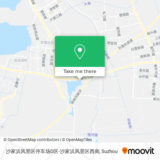 沙家浜风景区停车场D区-沙家浜风景区西南 map