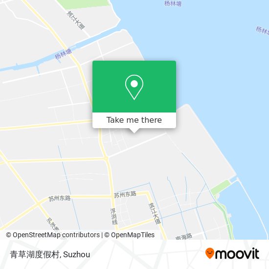 青草湖度假村 map