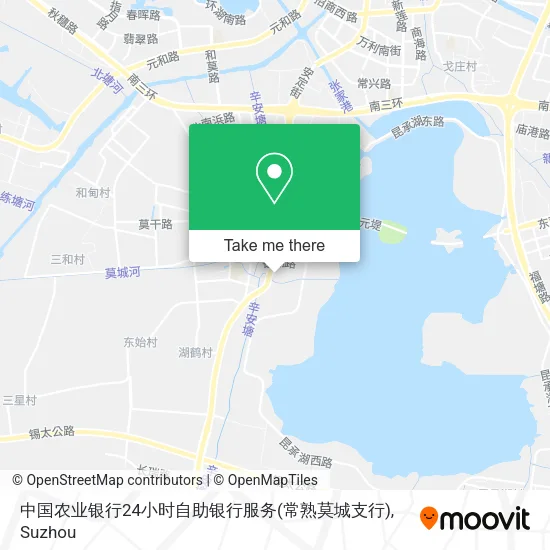 中国农业银行24小时自助银行服务(常熟莫城支行) map