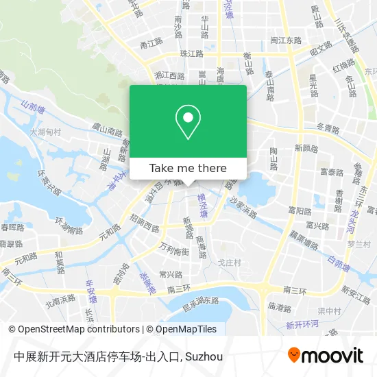 中展新开元大酒店停车场-出入口 map