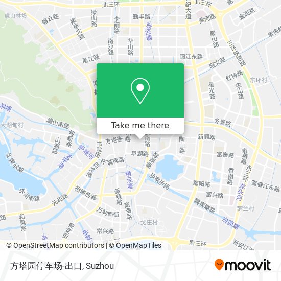 方塔园停车场-出口 map