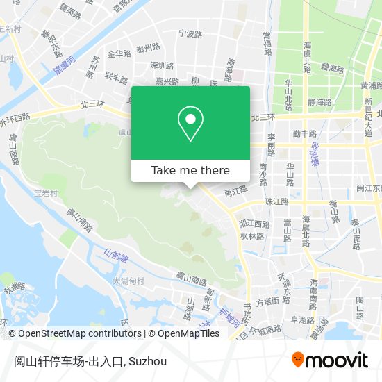 阅山轩停车场-出入口 map