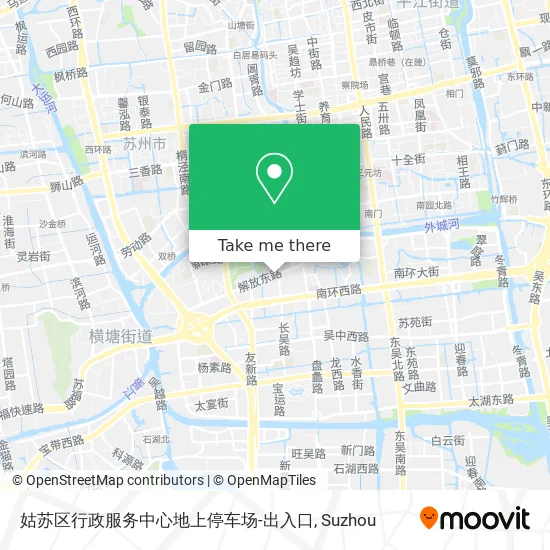 姑苏区行政服务中心地上停车场-出入口 map