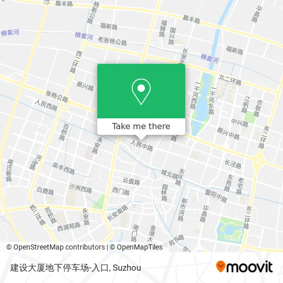 建设大厦地下停车场-入口 map