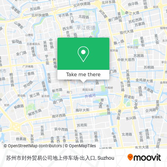 苏州市封外贸易公司地上停车场-出入口 map