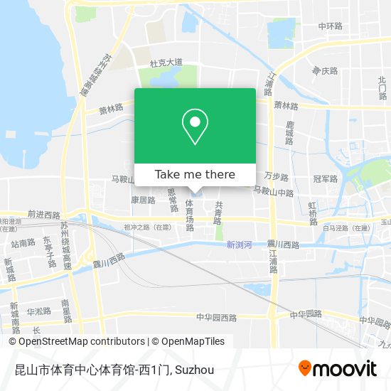 昆山市体育中心体育馆-西1门 map