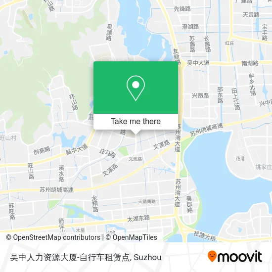吴中人力资源大厦-自行车租赁点 map
