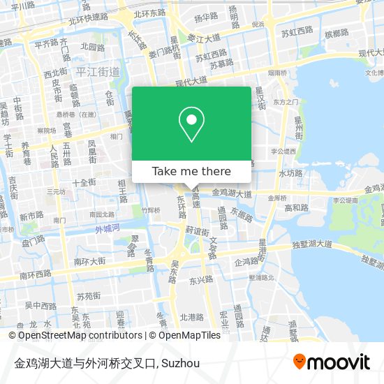 金鸡湖大道与外河桥交叉口 map