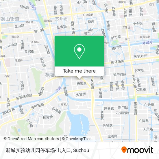 新城实验幼儿园停车场-出入口 map