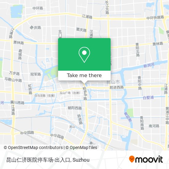 昆山仁济医院停车场-出入口 map