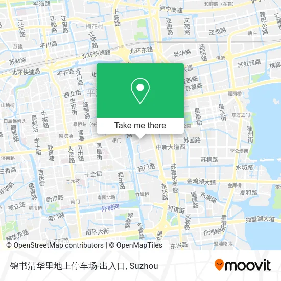 锦书清华里地上停车场-出入口 map