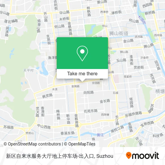 新区自来水服务大厅地上停车场-出入口 map