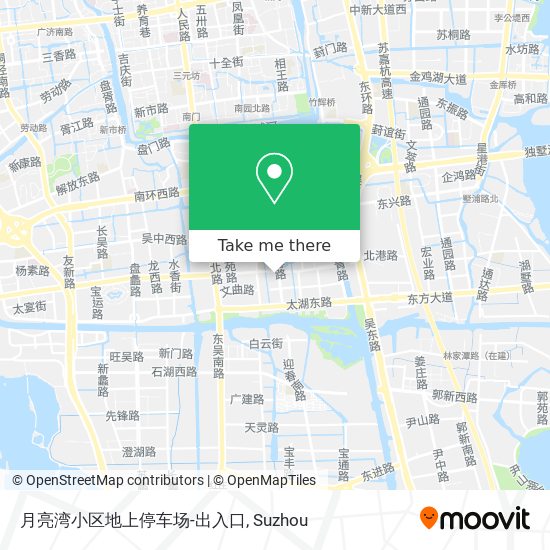 月亮湾小区地上停车场-出入口 map