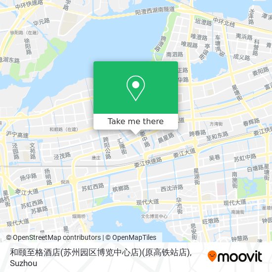 和颐至格酒店(苏州园区博览中心店)(原高铁站店) map