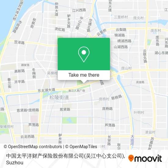 中国太平洋财产保险股份有限公司(吴江中心支公司) map