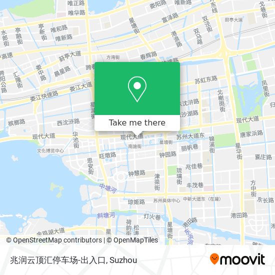 兆润云顶汇停车场-出入口 map