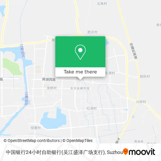 中国银行24小时自助银行(吴江盛泽广场支行) map