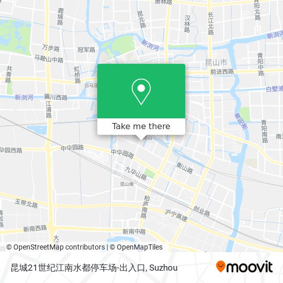 昆城21世纪江南水都停车场-出入口 map
