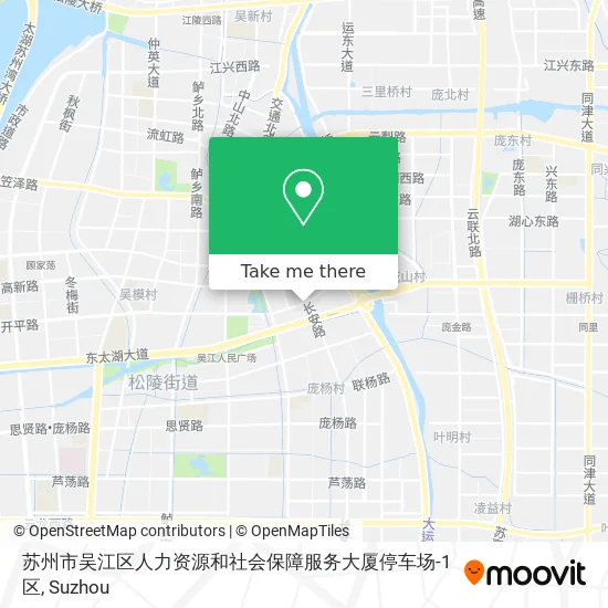 苏州市吴江区人力资源和社会保障服务大厦停车场-1区 map